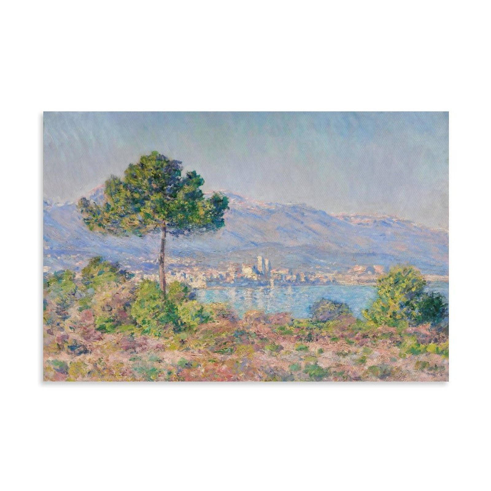 HOANGJUN Antibes Seen from The Plateau Notre-Dame Poster Claude Monet Canvas Print Impressionist Mediterranean View Wall Art Poster, Home Decoration Painting ; Unframe; 20x30inch(50x75cm)