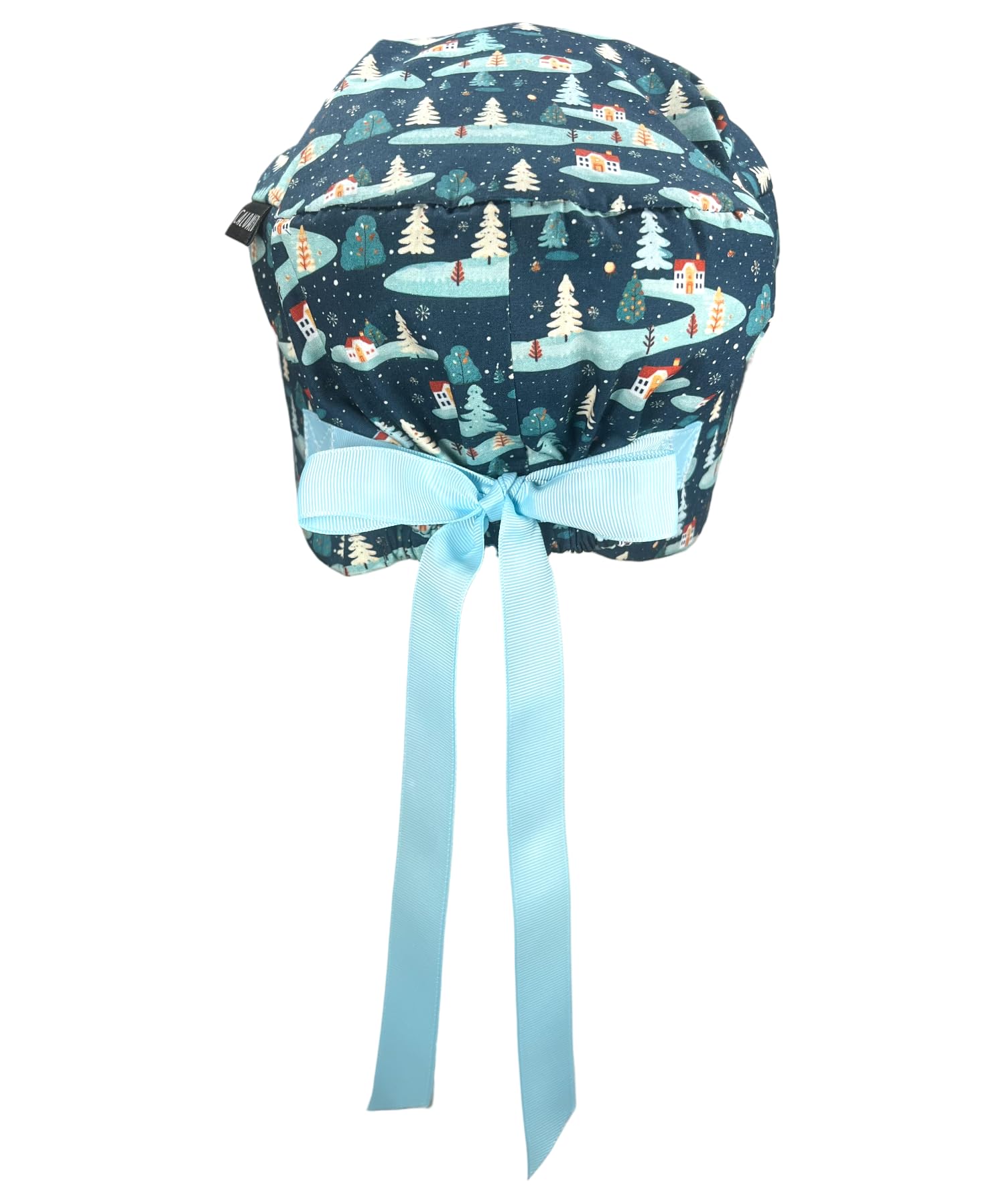 MediChic Stretch Unisex Scrub Cap, Chains Red, One Size