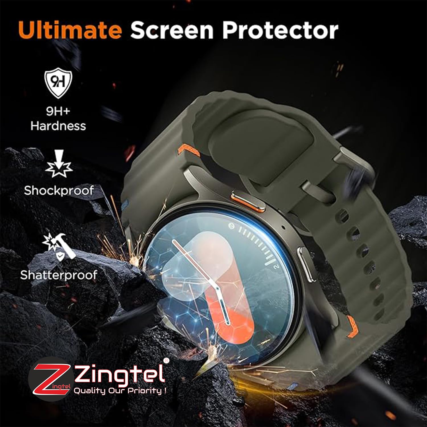 3 Pack Screen Protector Compatible With Casio Youth Series F91W Analogue Watch 9H Hardness Fiber Tempered Glass Screen Guard — Amazon image 4