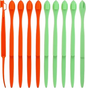 10 Pack Orange Peeler Tool, Citrus Peel Cutter & Lemon Opener, Plastic Fruit Peelers, Remover Easy Open Citrus Peel, Kitchen AccessoriesOrange + Green