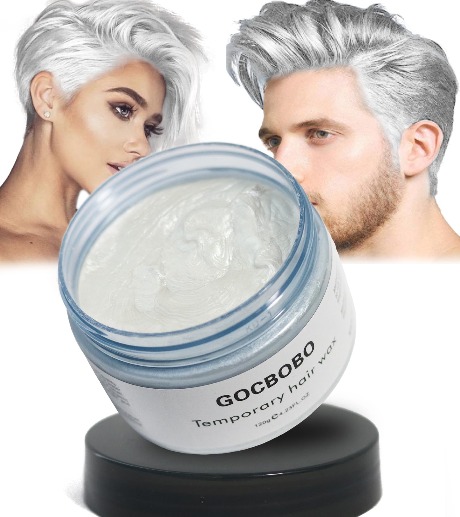 Tinte temporal para el cabello, lavable, blanco, lavado de pelo, para hombres y mujeres, para fiestas, cosplay, Halloween, 100 ml