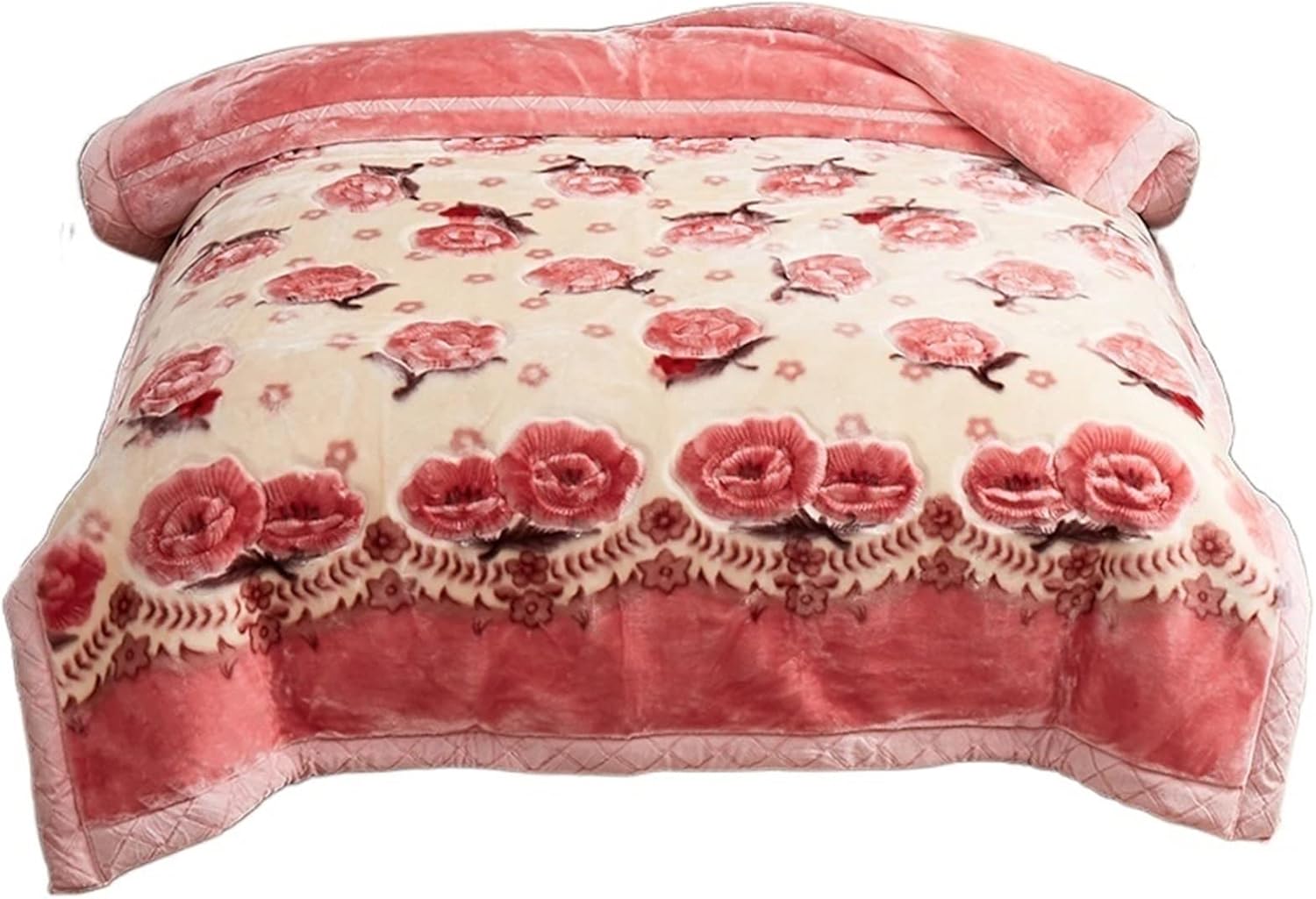 Throw Blanket Thickened Coral Fleece Quilt Weighted Blanket Double Layer Warm Winter Size Double Blanket