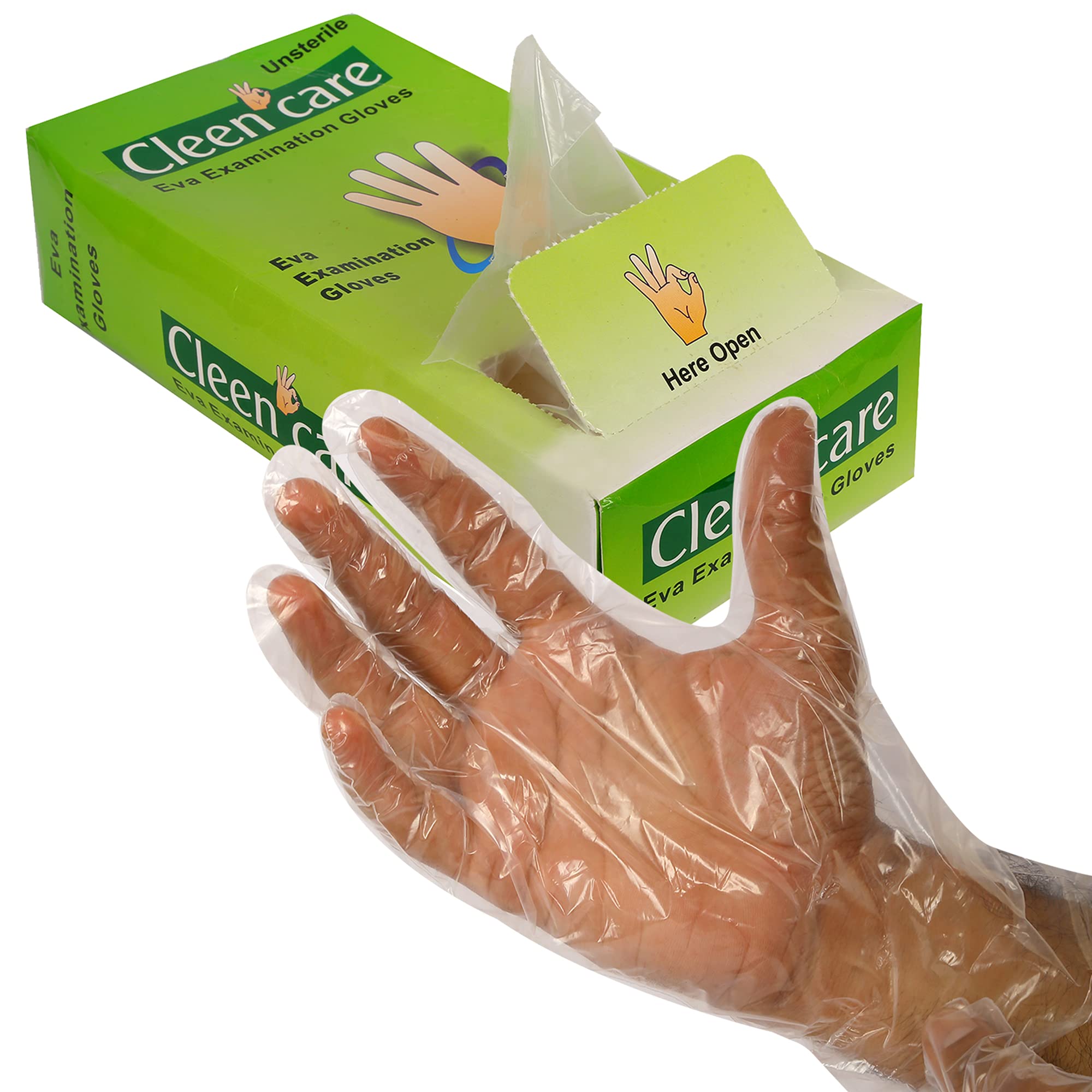 Cleen care Disposable EVA Non-Sterile Hand Gloves 200pcs- Large (Transparent) (B087R7S6BN) Amazon Price History, Amazon Price Tracker