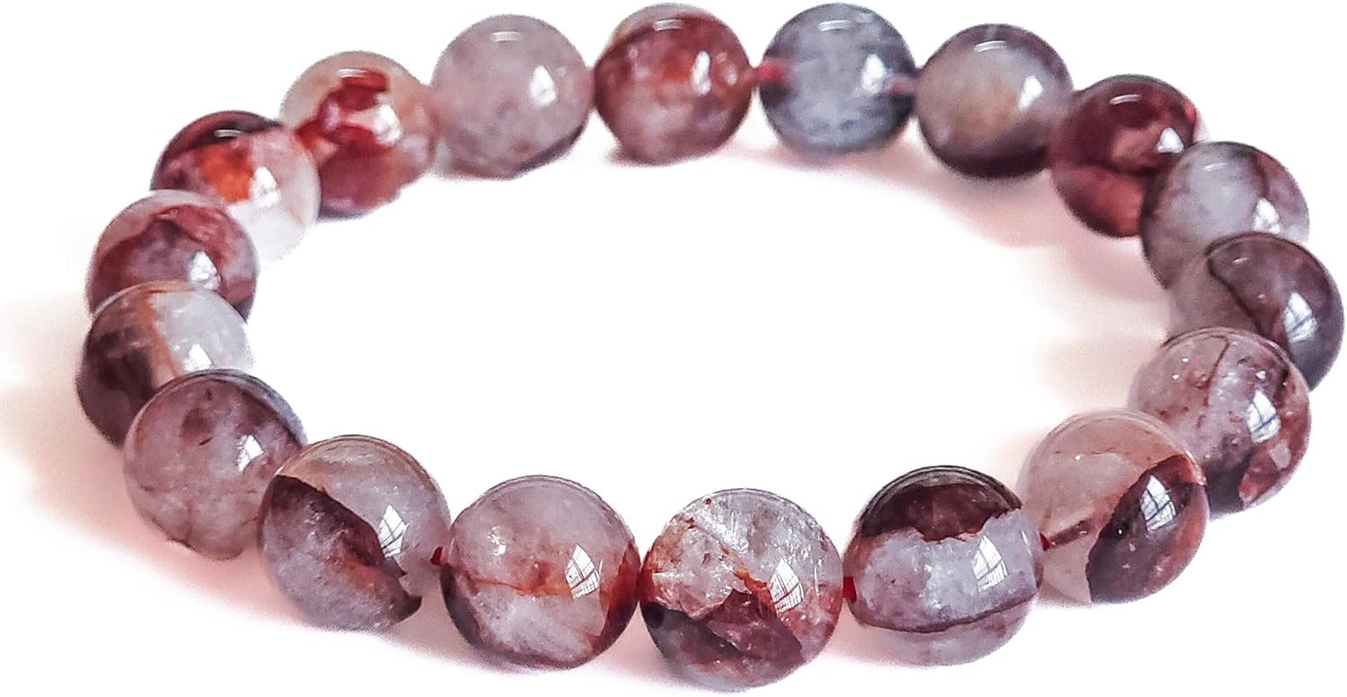 Silan's Natural Red Aventurine Bracelet with Lucky Card, red Crystal Stretch Gift for Women, Elastic Adjustable Gemstone Jewelry with Sparkles