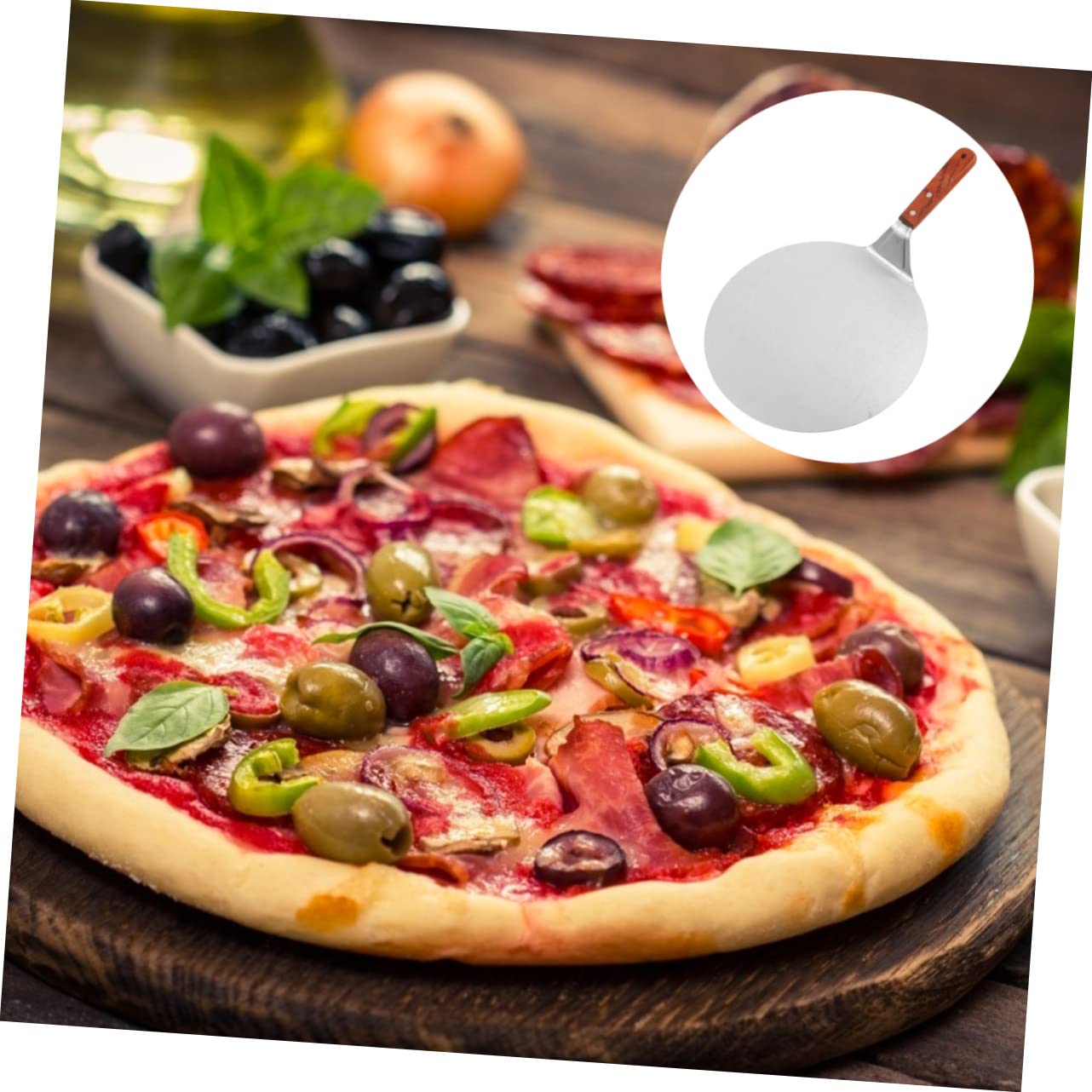 DECHOUS Pelle à Pizza en Acier Inoxydable Pelle à Tarte Cuisine Chargement et Déchargement Faciles Rangement Simple pour Tartes