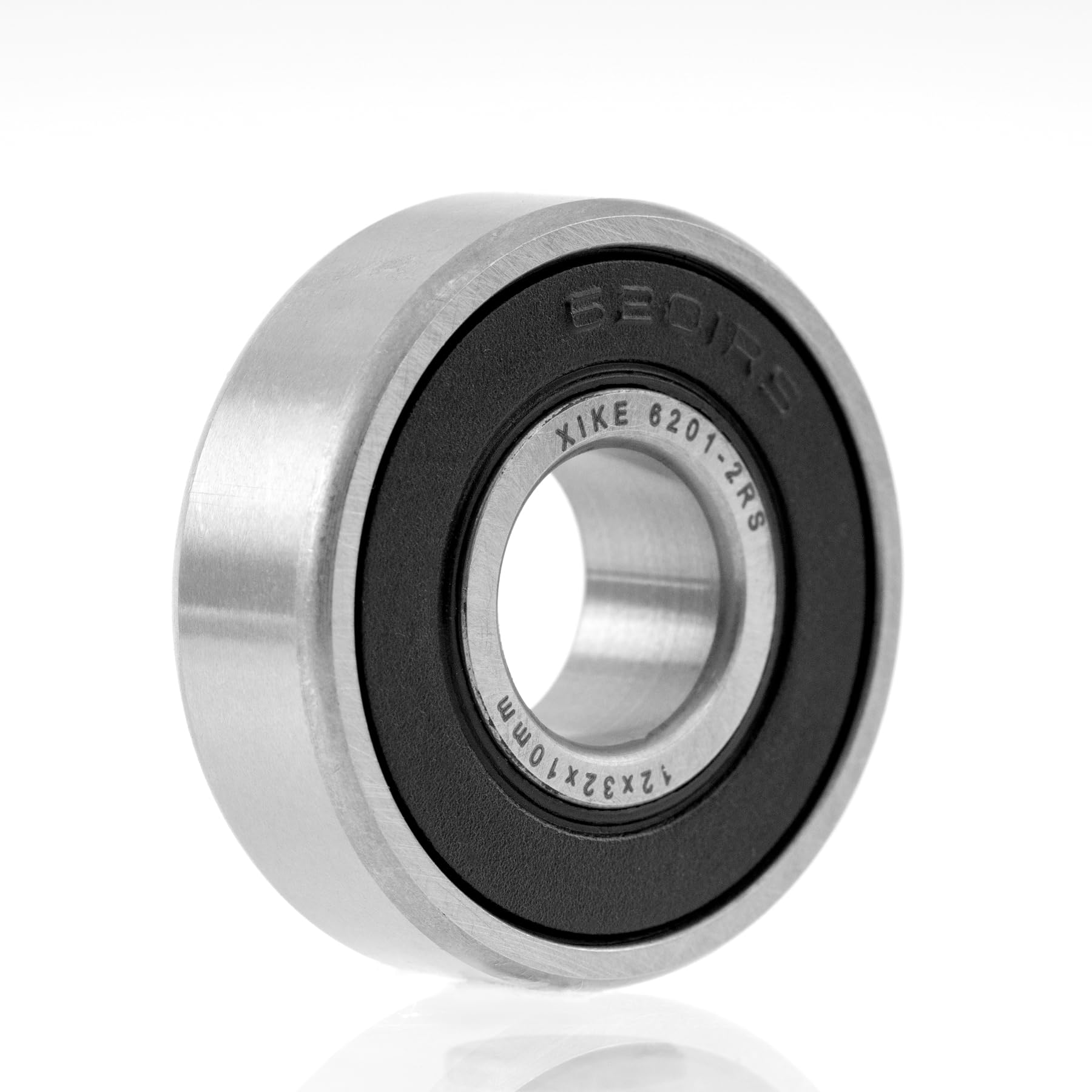 XiKe Lot de 20 roulements à billes 6201-2RS à rainure profonde à double étanchéité, pré-lubrifiés pour haut tr/min, acier chromé P6, ABEC 3 - 12 x 32 x 10 mm