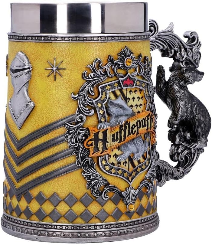 Nemesis Now Officially Licensed Harry Potter Hufflepuff Hogwarts House Collectible Tankard Yellow 15.5cm image 4