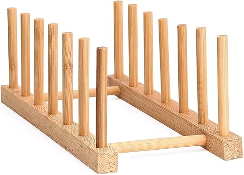 Miniatura 6 de Facmogu Soporte de almacenamiento de discos de vinilo, soporte de madera ecológico, soporte de CD de madera, apilable y moderno, soporte portátil