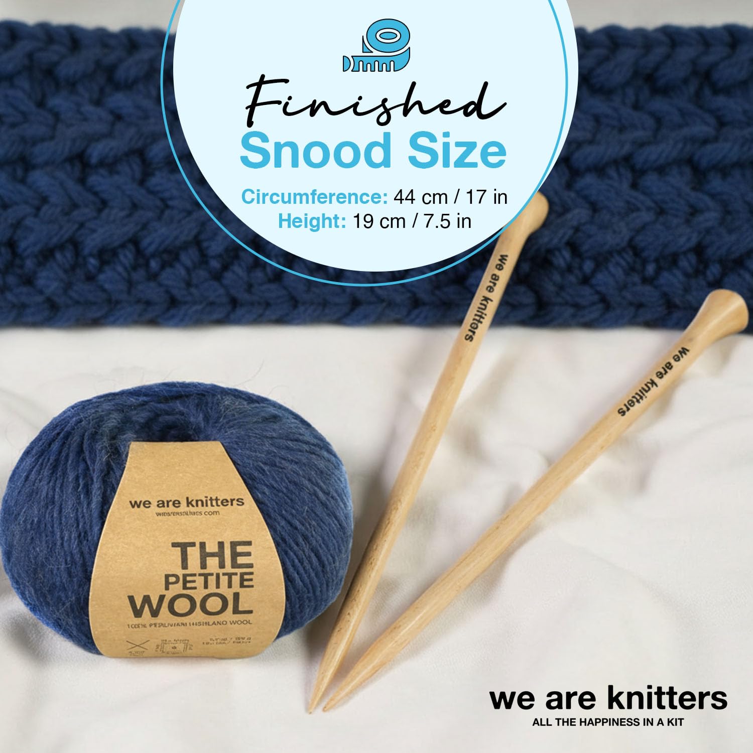 We Are Knitters Tremblant Beanie Strickset für Anfänger – Kompletter DIY Mütze-Strickkit mit Wolle, Nadeln & Anleitung – Handarbeits-Set aus 100% natürlicher Wolle für warme Winter-Mützen
