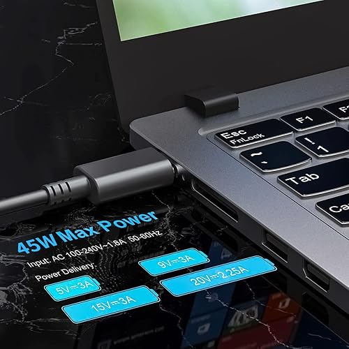 Miniatura 4 de 45W USB-C Laptop Charger Compatible with HP Chromebook Computer and More USB Type C Fast Charging Power Adapter