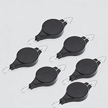Generic Heavy Duty Adjustable Plant Hanger 6 Pack, Retractable Pulley System for Easy Height Adjustment, Ideal for Indoor and Outdoor Hanging Baskets, Pots, and Bird Feeders - Durable Black Finish
