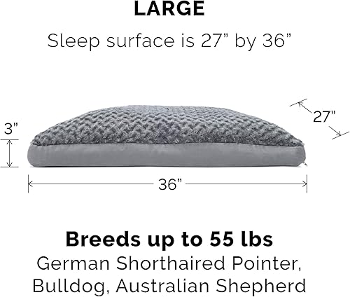 Miniatura 3 de Furhaven - Cama para perros y gatos, cojín de lujo, diseño rectangular tradicional, cama para mascotas con funda extraíble para perros y gatos,