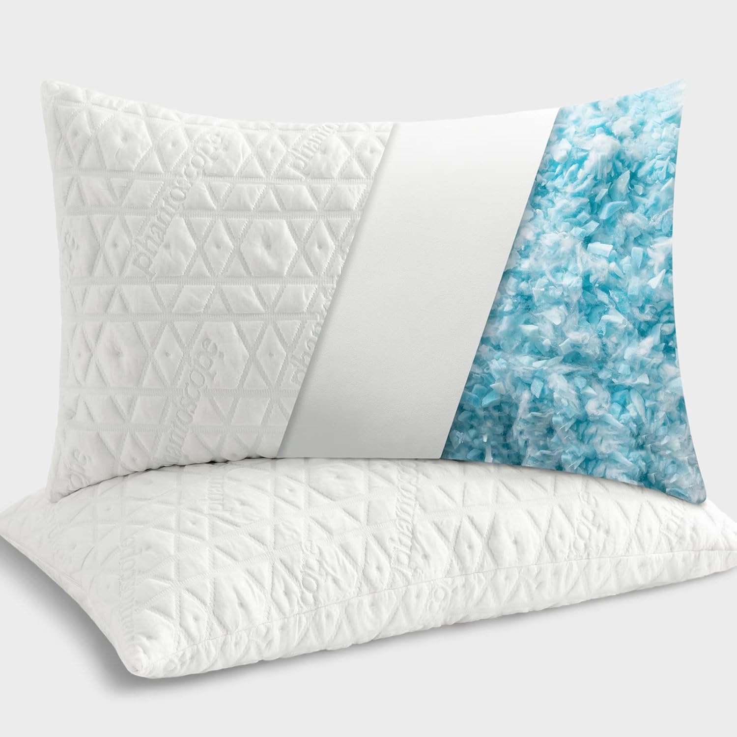 Phantoscope Shredded Memory Foam Pillows Queen Size Set of