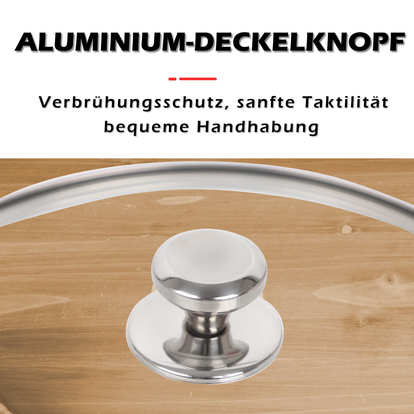 DIIG Universal Glass Pot Lid – 24-30cm Diameter, Heat Resistant, With Steam Hole