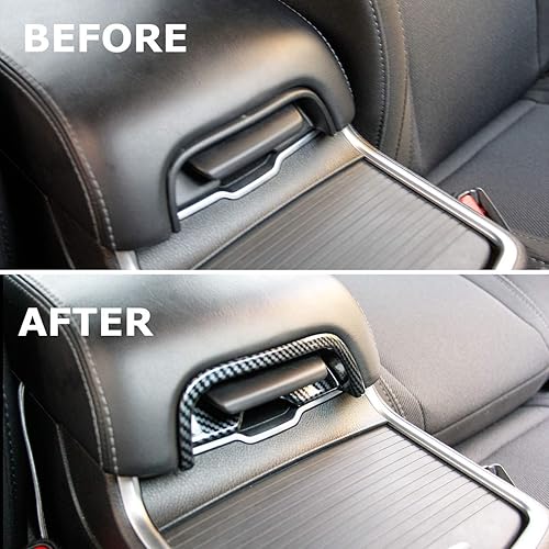 Miniatura 3 de crosselec Reposabrazos de fibra de carbono con mango de caja, accesorios de decoración interior para Dodge Charger 2011-2021/Chrysler 300 2015-2021