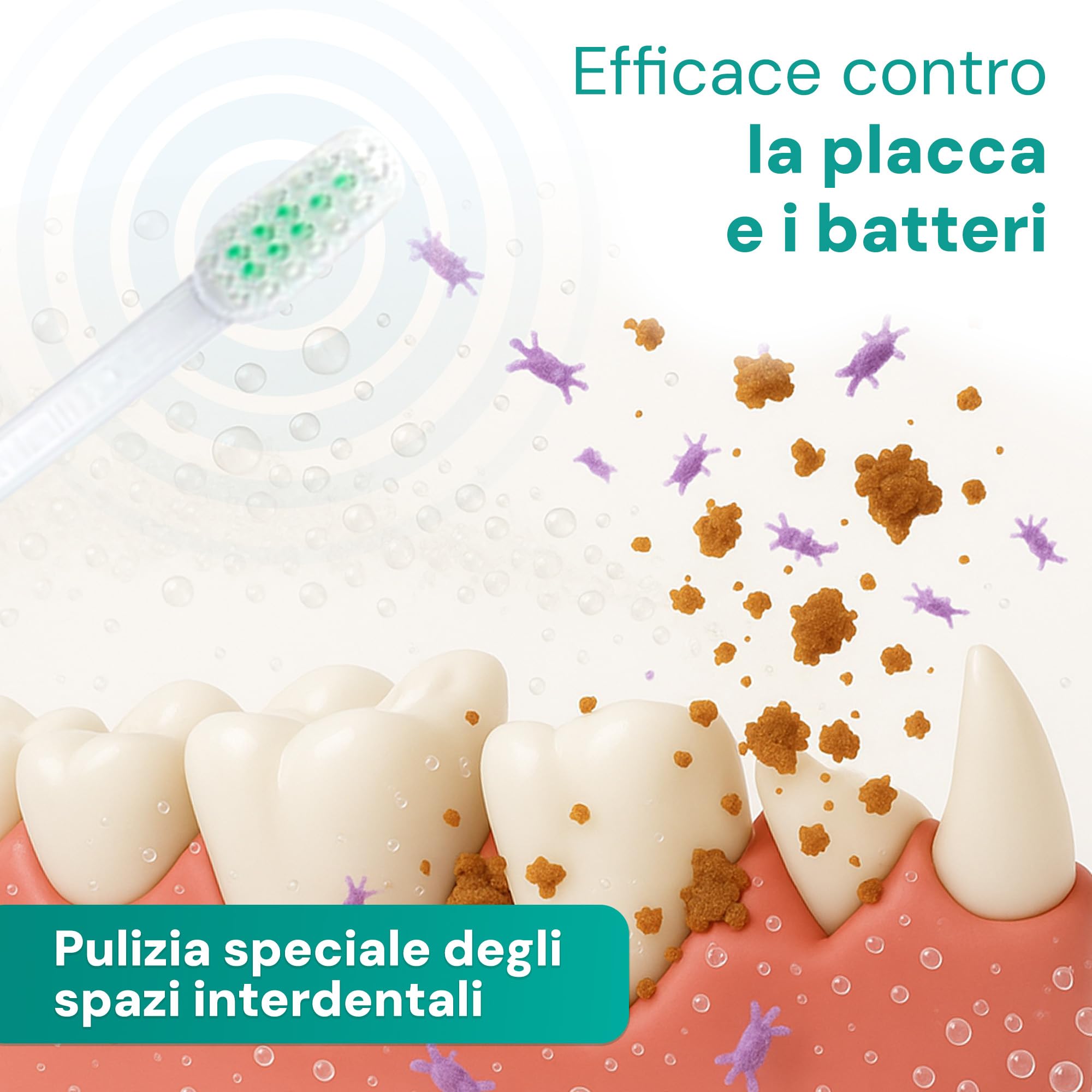 emmi-pet PRO Spazzolino da denti ad ultrasuoni per cani – Spazzolino da denti per cani e gatti senza strofinare con 96 milioni di vibrazioni, durata della batteria 12 giorni – contro l'infiammazione