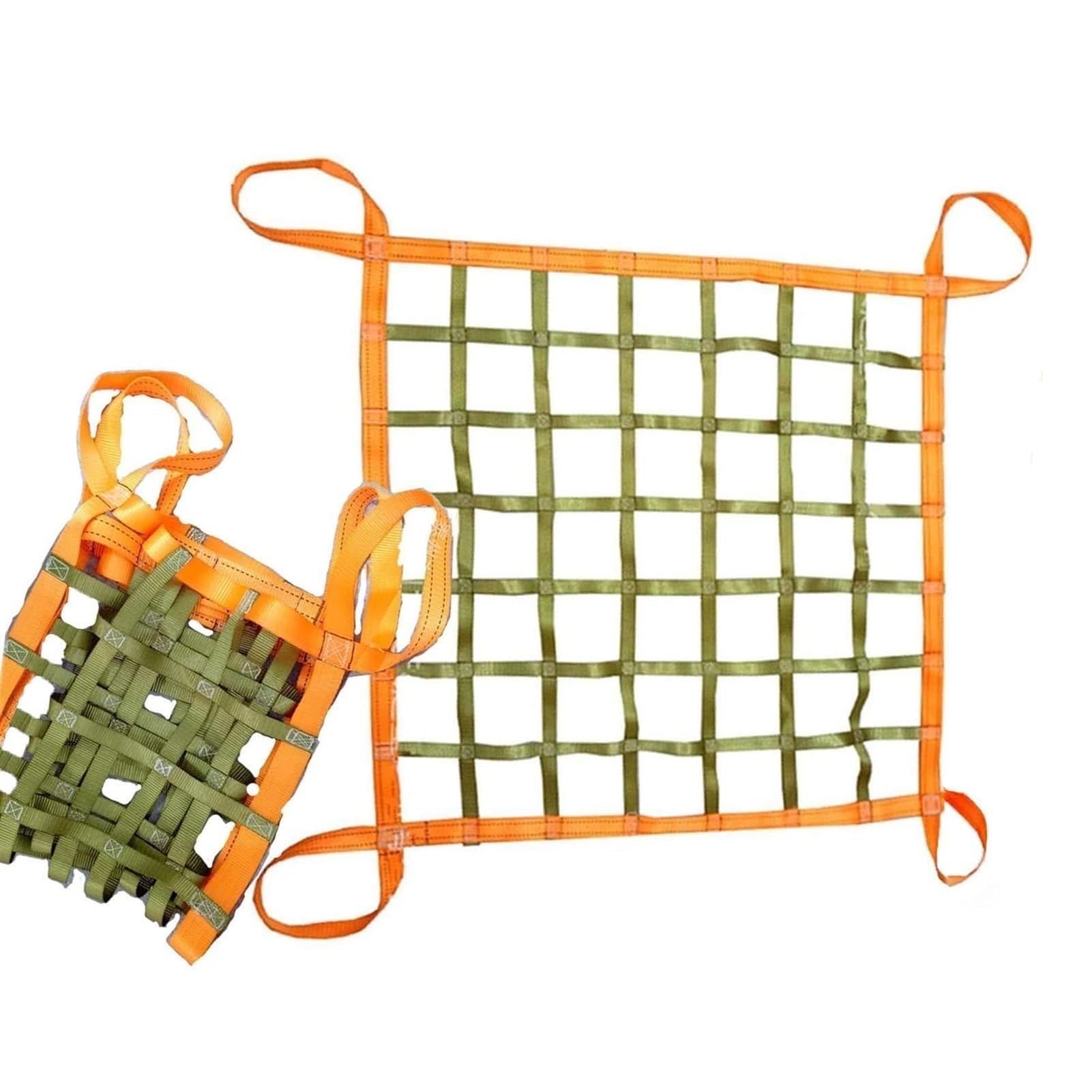 Red De Elevación De Carga De Poliéster - Elevador De Red De Carga, Redes De Amarre Para Cajas Y Palets, Red Elástica Extensible Para Asegurar La Carga De Bicicletas(1 X 1M/Mesh 10cm/Load 2t)