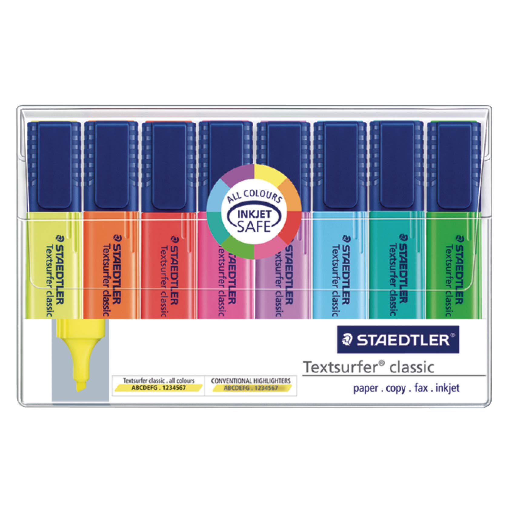 STAEDTLER Textsurfer Classic Highlighter Marker Pens Value Pack. 8 COLOURS TO CHOOSE FROM assorted colours
