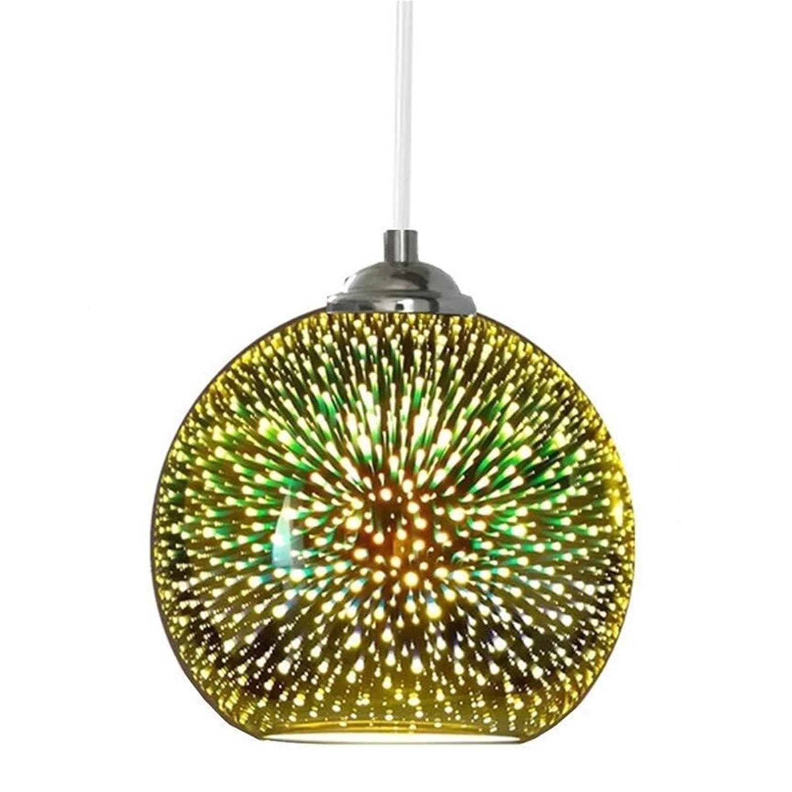 KHUKHU Creative Personality LED Pendant Light Color 3D Spherical Glass Chandelier Fireworks Glass Shade Ceiling Chandelier E27 Lamps Restaurant Decoration Chandelier Bar Chandelier(C)