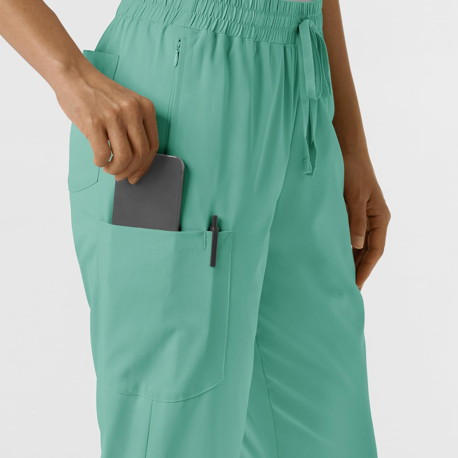 Wink Boundless Scrubs for Women, Bootcut Scrub Pant - Turquoise, XS - Image 12