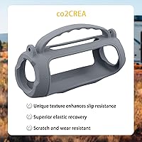 Vista 5 de co2CREA Funda de silicona para altavoz Bluetooth portátil JBL Charge 5, impermeable, con correa para el hombro, funda protectora suave de viaje