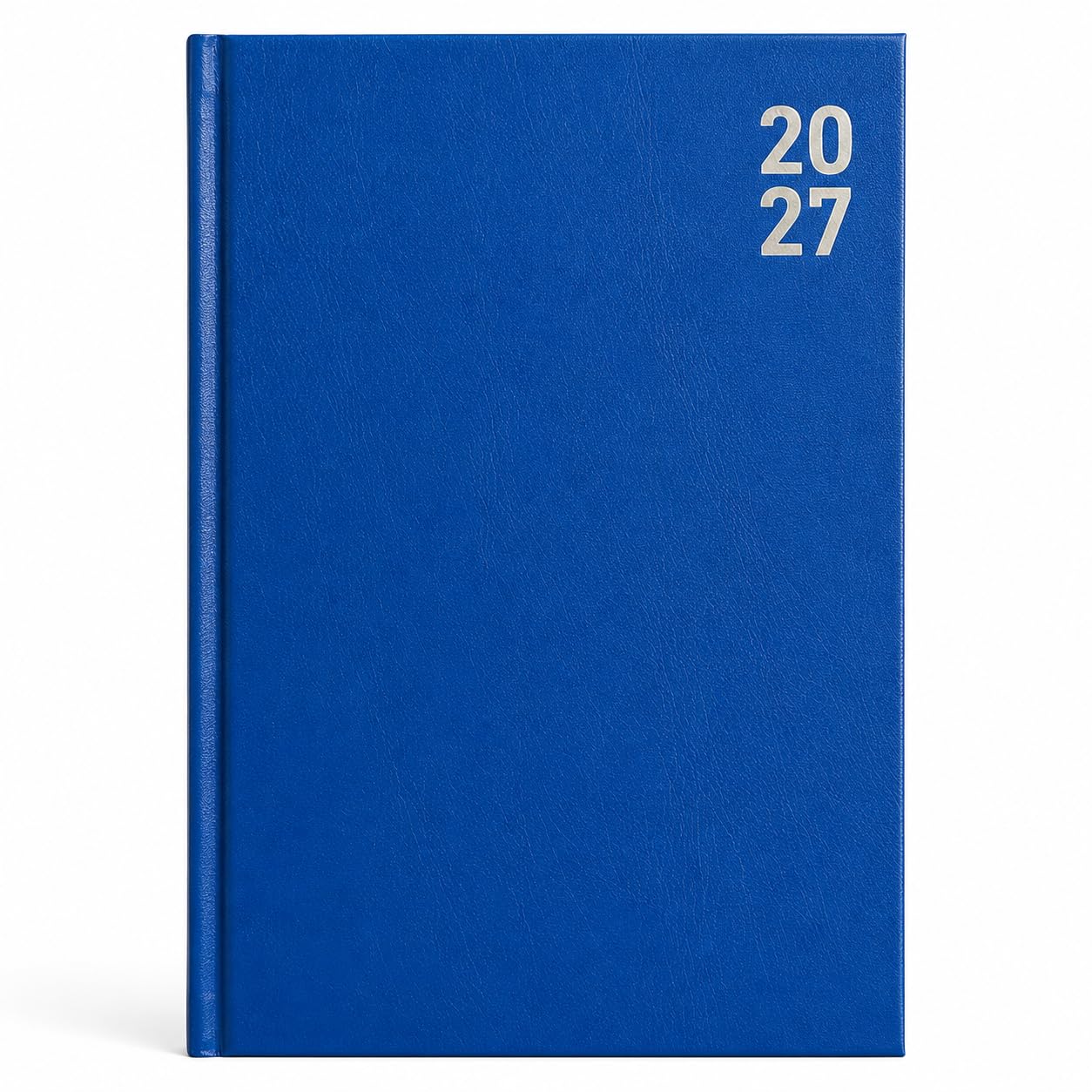 2027 A4 Day to Page Appointment Diary With Half Hour Slot Personal Organiser Planner Hardback Half Page on Saturday & Sunday (Bright Blue)