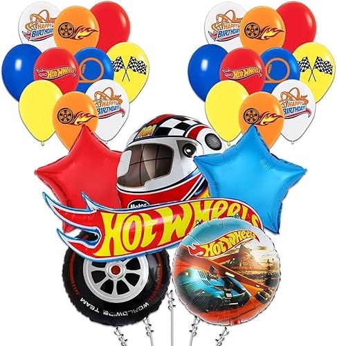 Auto Geburtstags Deko Junge,27pcs Car Foilballoons,Auto Party Deko Party Supplies,Luftballons Partyzubehör für Kindergeburtstag Babypartys Deko