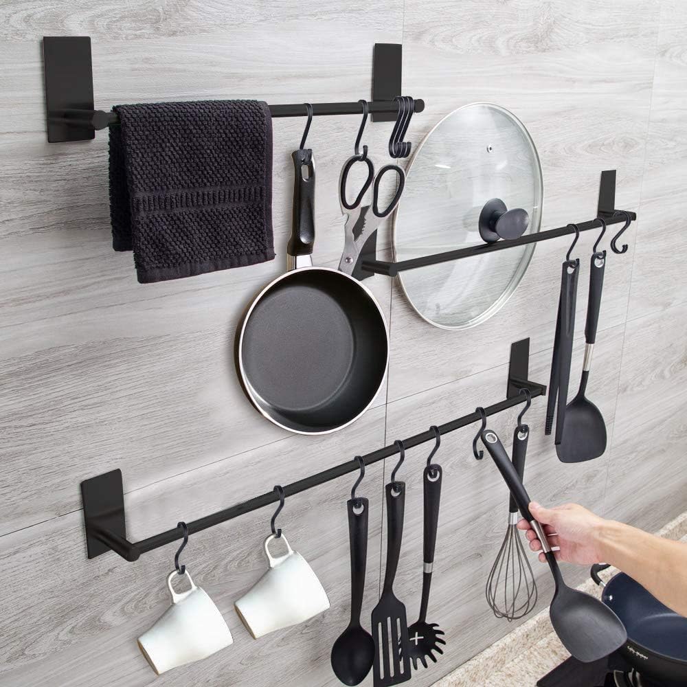 🔥 30 Pack S Hooks Heavy Duty Black,for Hanging Pot, Pan, Cups, Plants, Bags, Jeans, Towels, Kitchen,Office,Garden or Outdoor Activities