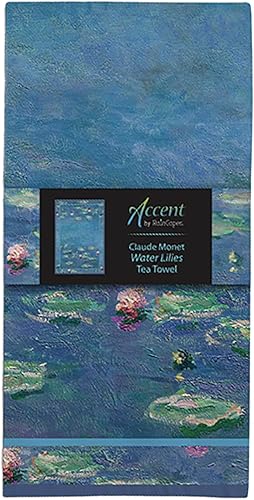 Miniatura 3 de RainCaper Paños de cocina, 8 x 28 pulgadas, 100% algodón, súper suaves y absorbentes, paños de cocina (lirios de agua de moneta)