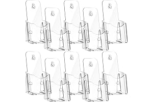 10-Pack Premium Clear Acrylic Pamplete Holders