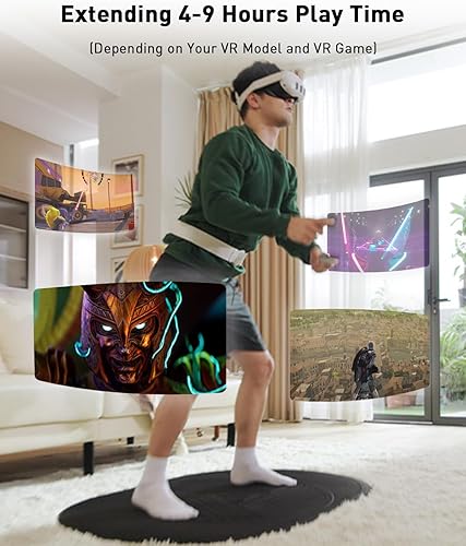 Miniatura 6 de PRISMXR Carina W1 - Batería portátil de 10,000 mAh, compatible con Meta Quest 3Quest 2Quest Pro, banco de energía de 30 W que extiende 4-9 horas de