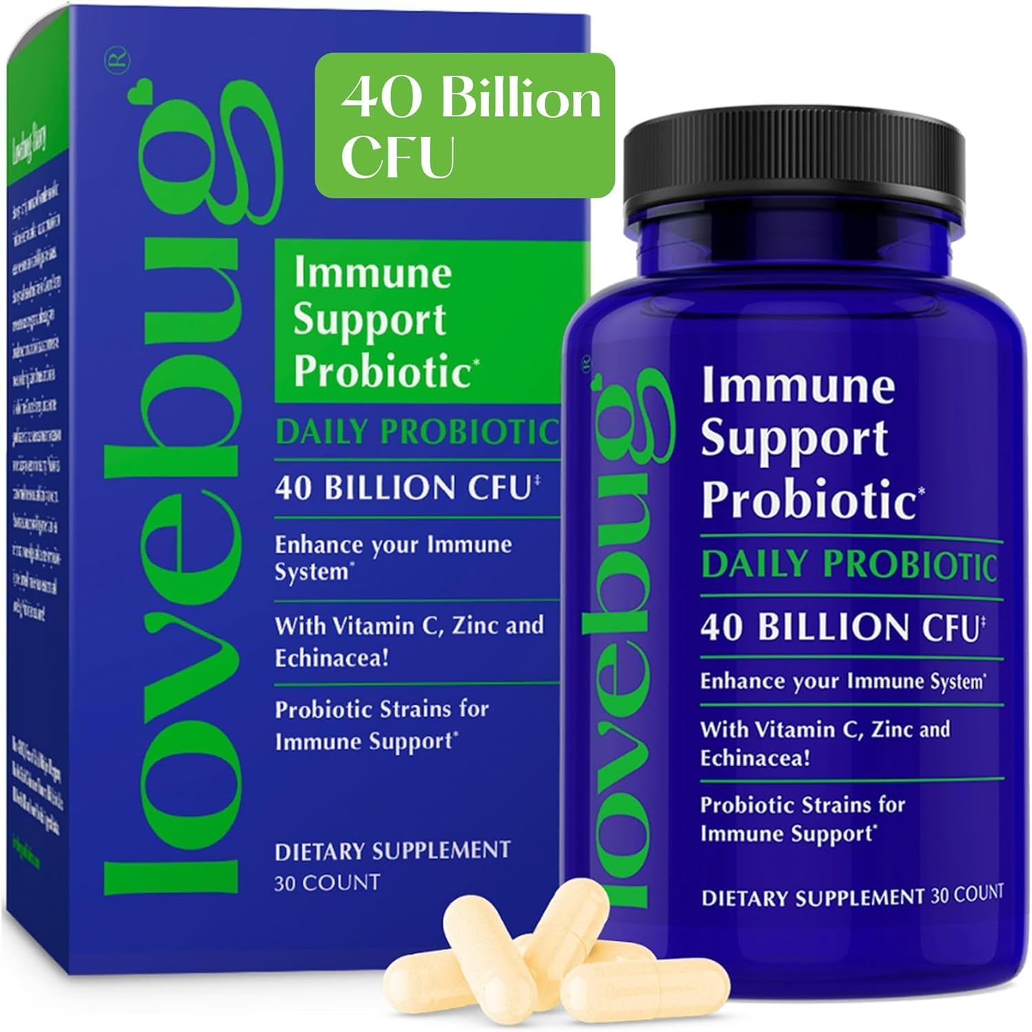 LOVEBUG Immune Support Daily Probiotics for...