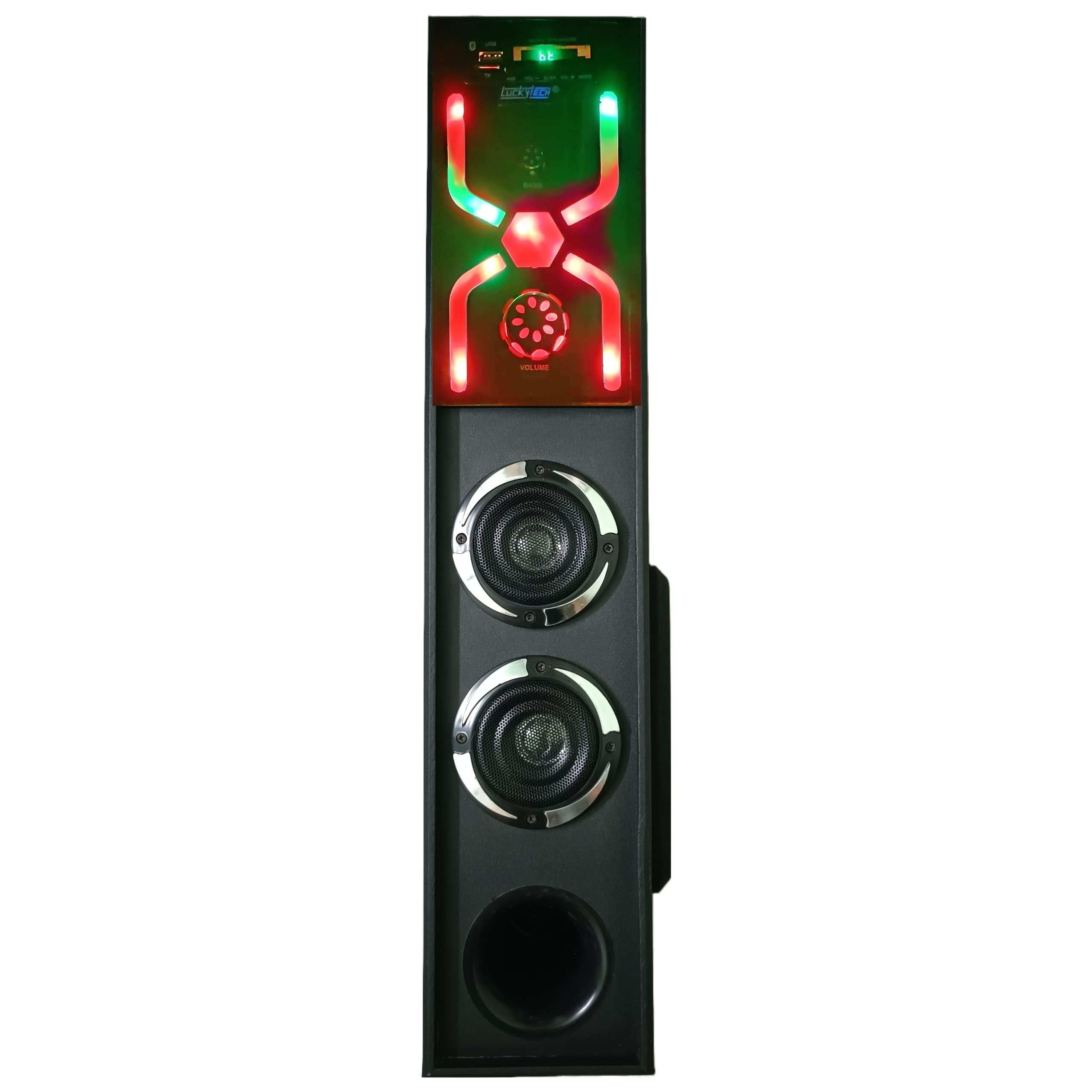 Multimedia Bluetooth Home Theatre Tower Speaker System 80W with FM/AUX/USB/Bluetooth Support and Remote Control (2.0 Channel)