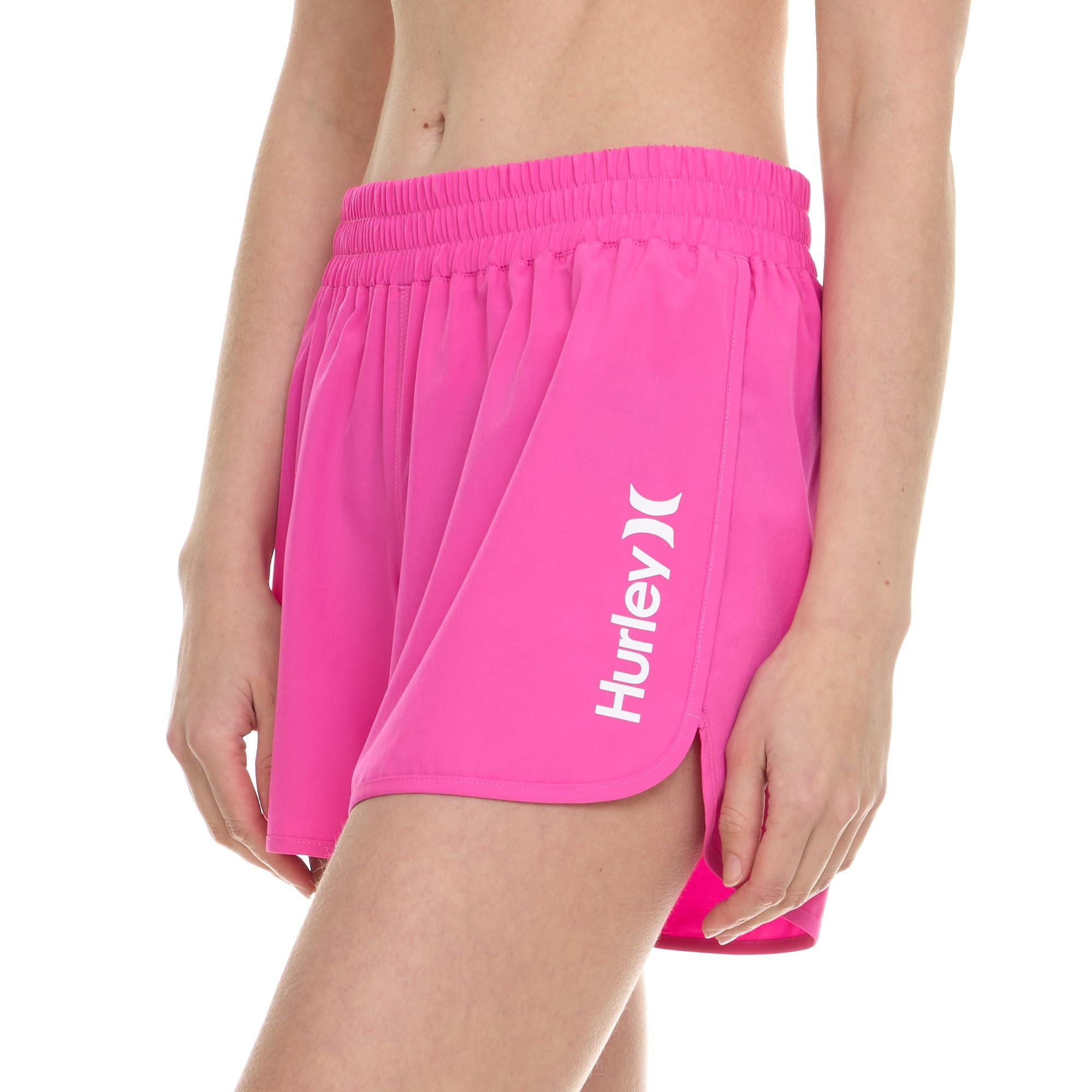 Hurley 3"/5" Swim Board Shorts for Women, Swim Shorts Women, Swimming Bottoms, Pink, Small