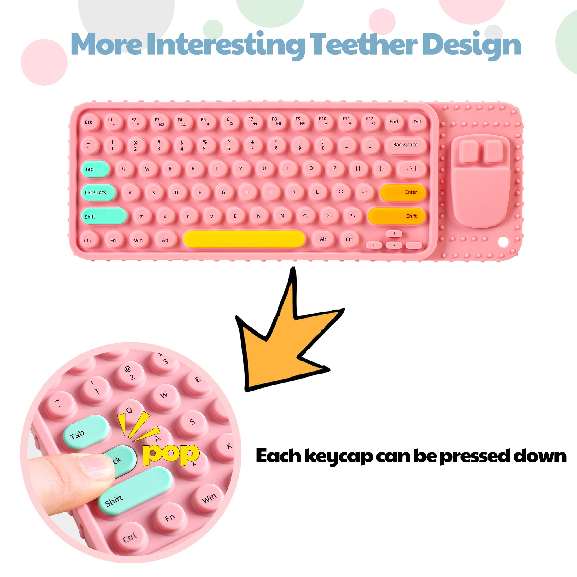 Soft Silicone Teething Toys Keyboard Teether Baby Teething Toys - Main Image