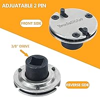 Vista 2 de Herramienta de repuesto universal ajustable de 2 y 3 pines, pinza de freno de retroceso, unidad cuadrada de 3/8 pulgadas