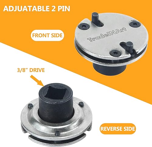 Miniatura 2 de Herramienta de repuesto universal ajustable de 2 y 3 pines, pinza de freno de retroceso, unidad cuadrada de 38 pulgadas