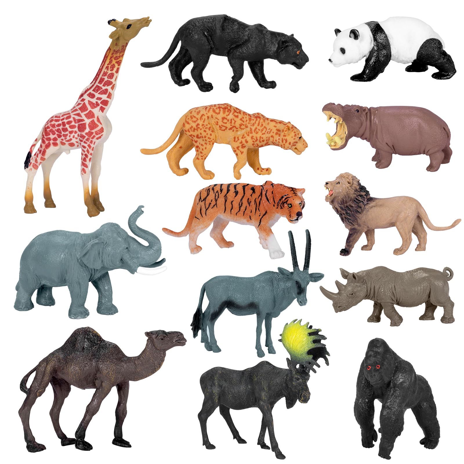 SUGFUT Safari Animals Figures Animal Toys Realistic Jumbo Wild Zoo
