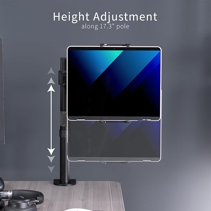 Soporte VIVO universal para tablet, montaje de escritorio, ajustable, negro miniatura 7
