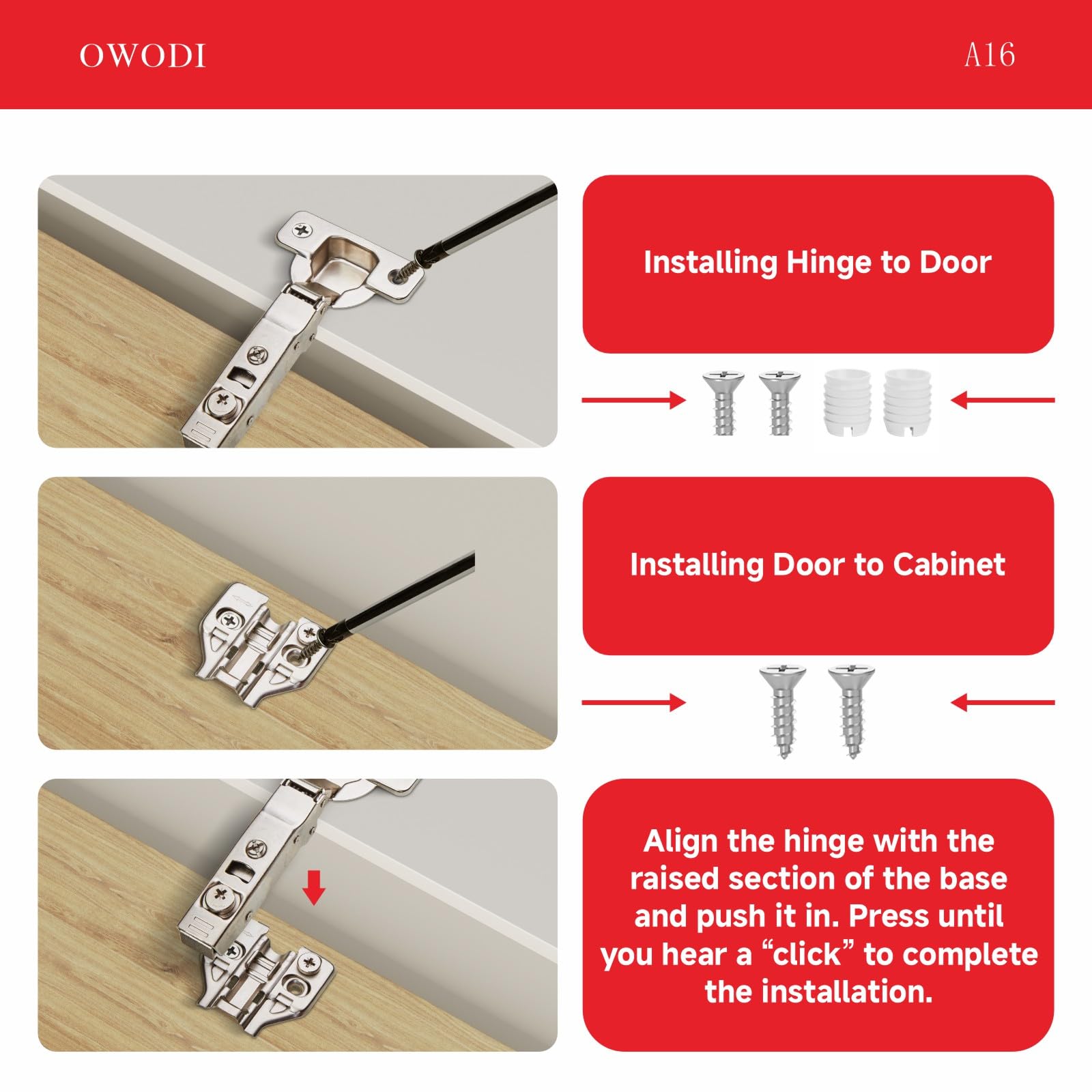 Full Overlay Cabinet Hinges - Soft Close & 3D Adjustment -6