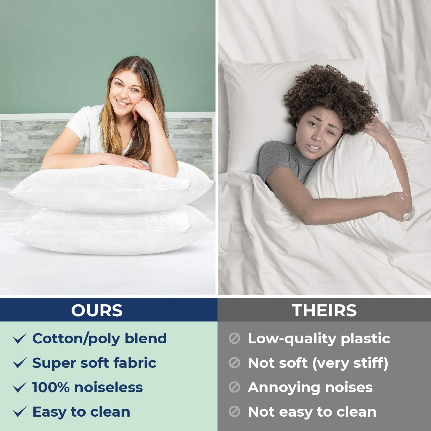 bed pillow protective covers