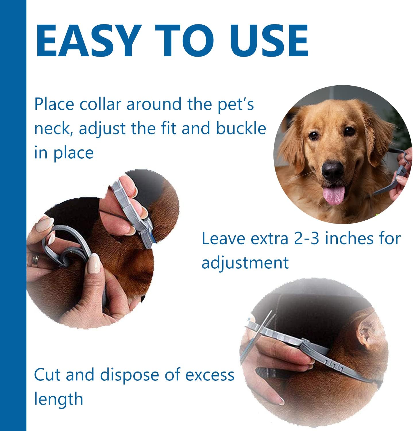 Flea and Tick Collar for Dog, Prevention, Control, and Treatment of Fleas and Ticks,12 Months Protection, One Size Fits All, Waterproof, Repels Mosquitoes, 2 Pack : Everything Else