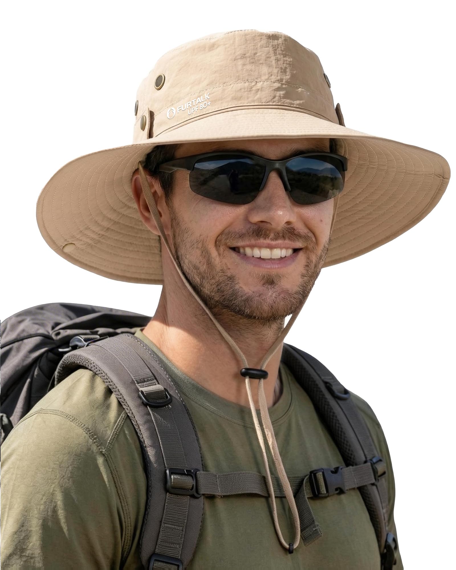 FURTALK Sun Hats for Men Fishing Hat UPF 80+ Foldable Wide Brim Outdoor Hiking Beach Summer Hats