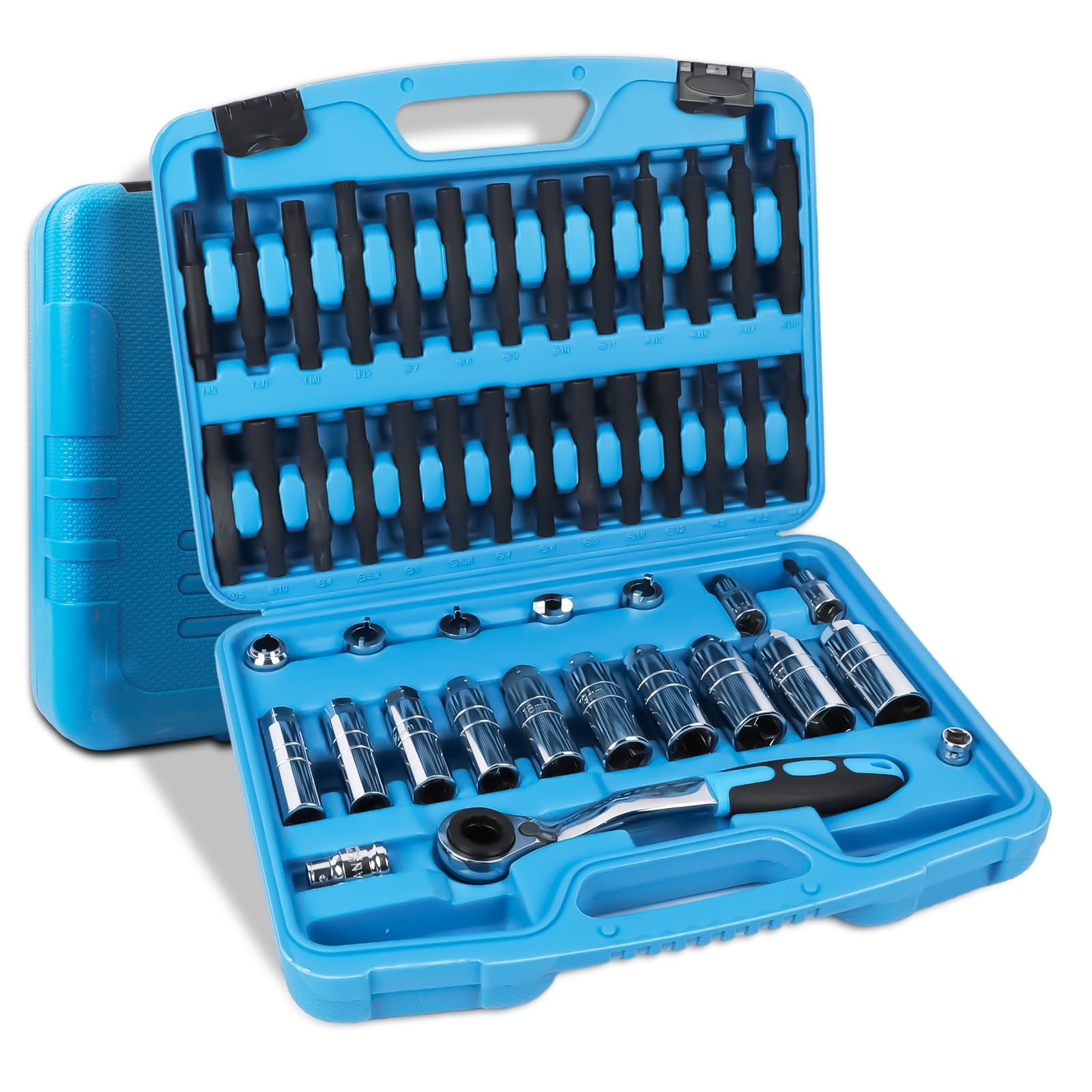 43pc Shock Absorber Strut Nut Go-thru Socket Set Absorber Nut Removal Tool