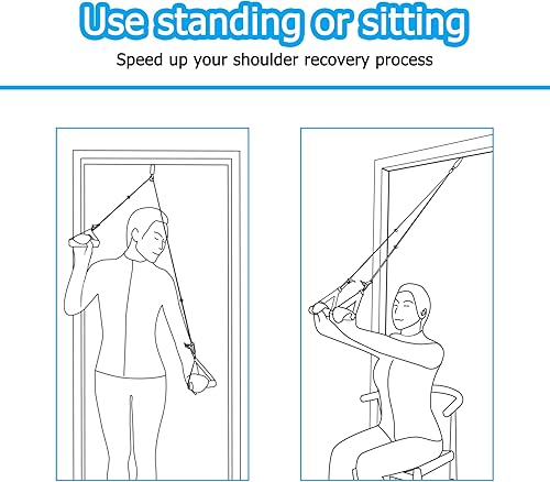 Miniatura 6 de Sistema de Fisioterapia con Polea de Hombro sobre la Puerta, Polea de Ejercicio para Fisioterapia, Alivio del Dolor de Hombro y Facilitación de la