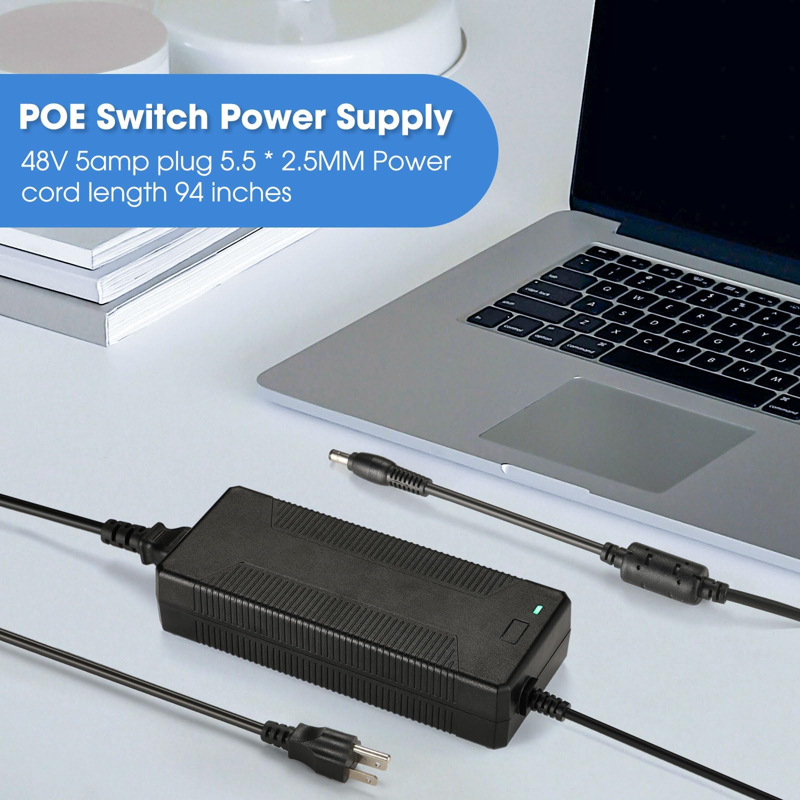 Fosi Audio 48V 5A Alimentatore Alimentatore per Home Audio Ricevitore