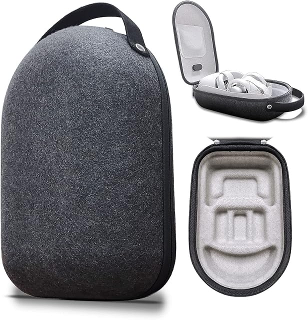VR Travel Case for Quest 2,VR Gaming Headset and Controller Accessory Carrying Case, Waterproof and Shockproof Hard Storage Box Compatible with Quest 2
