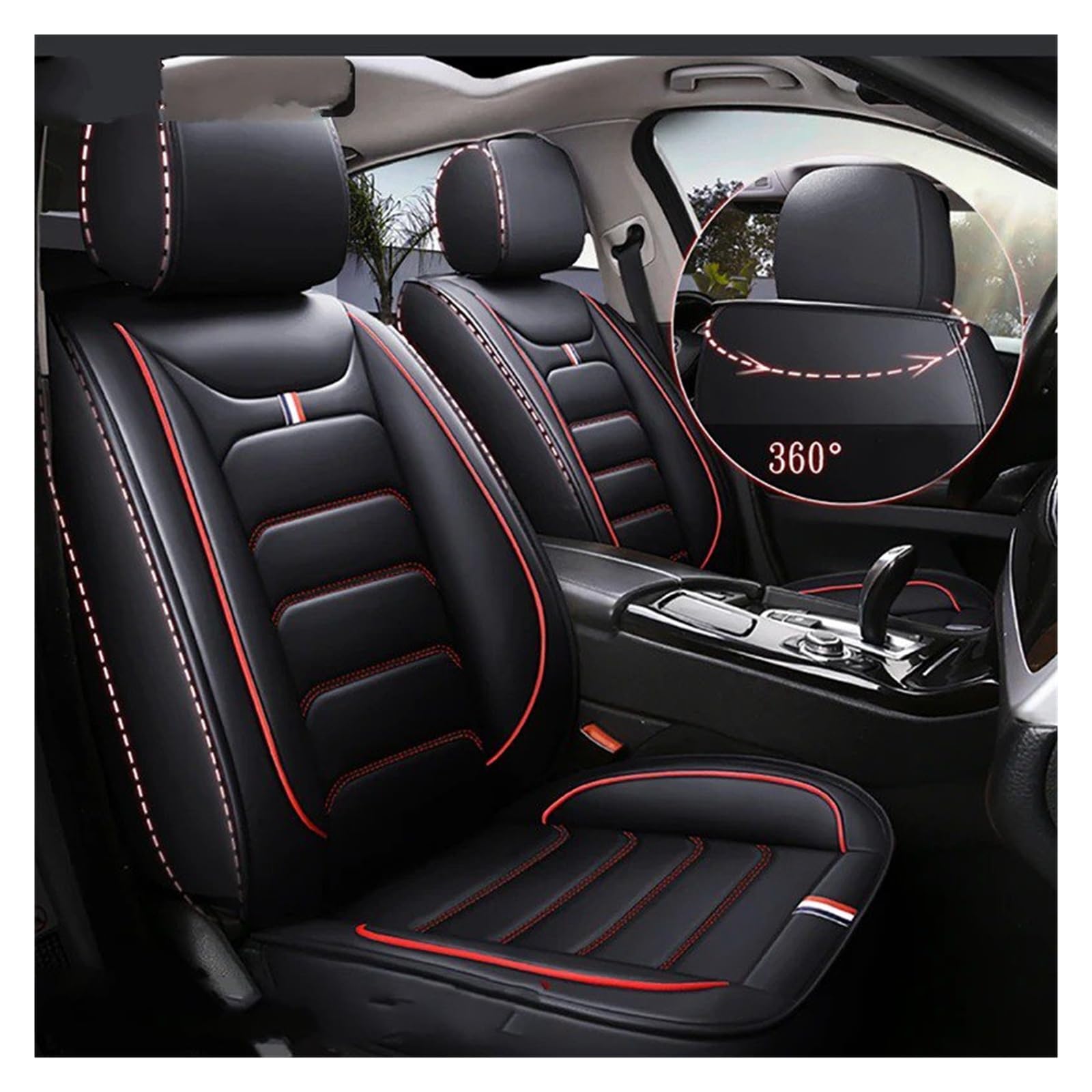 Autositzbezüge Für Foton Tunland Midi GT IM6 IM8 IX5 IX7 F9SUV G9SUV G5 G7 G9 V3 V5 Autositzbezug Autozubehör Innenausstattung (1 Sitz)(Black Red)