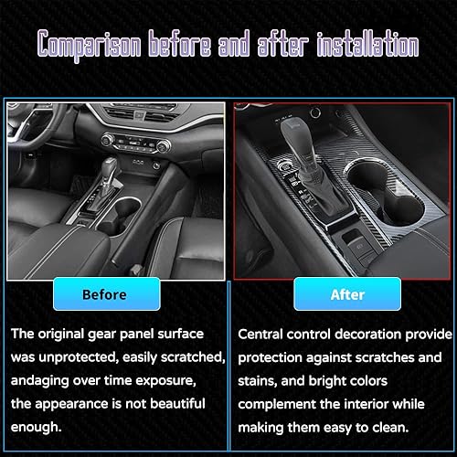Miniatura 2 de Accesorios interiores personalizados, 1 unidad para Nissan Altima 2019, 2020, 2021, 2022 2023, cubierta de consola central de ABS, caja de cambios,