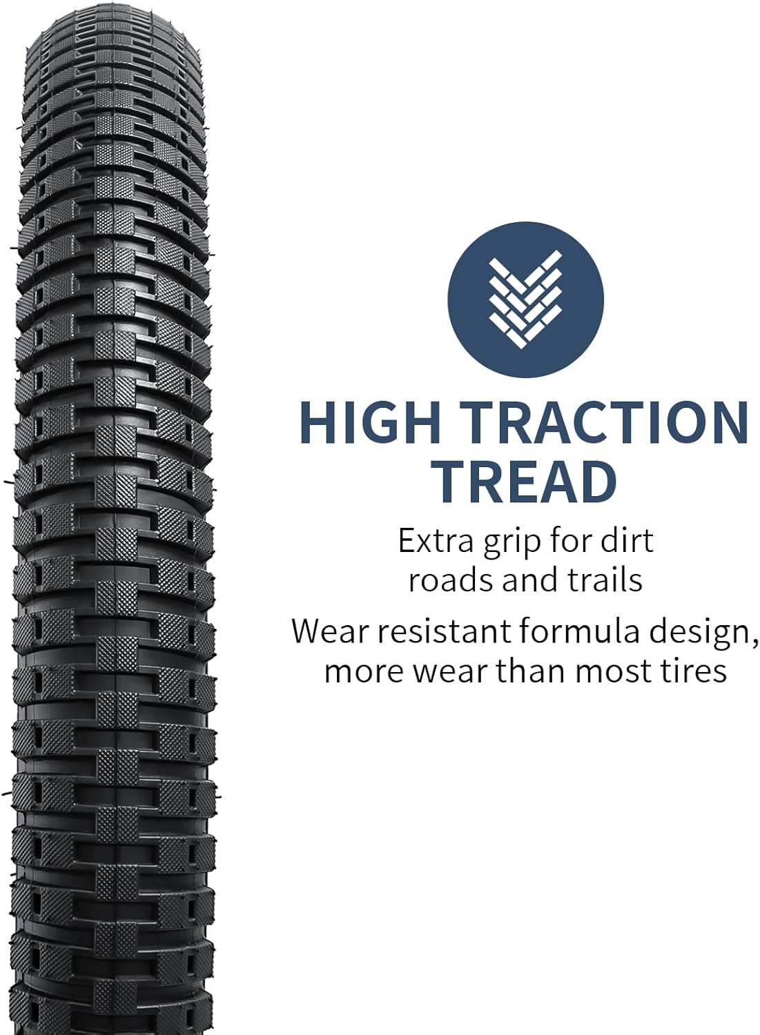 YUNSCM 2-PCS 20" Bike Tires 20x2.25/57-406 Compatible with 20x2.20 20 x 2.25 20x2.30 Directional Tread Bicycle Tires